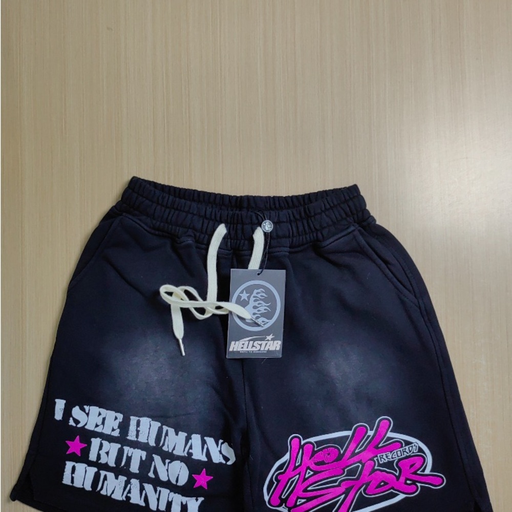 Black Graphic Men's Shorts